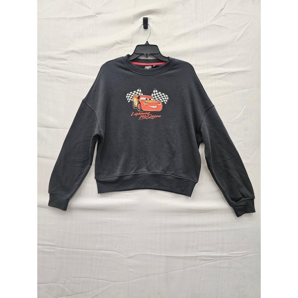 Disney Pixar Cars Lightning McQueen Sweatshirt Black Mad Engine DSCR21WGLC Small
